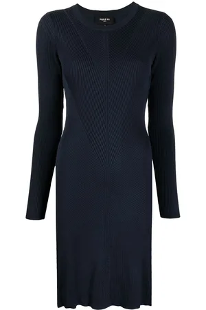 Paule Ka Long-sleeved ribbed-knit dress