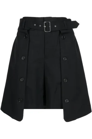 NOIR KEI NINOMIYA Belted wool shorts