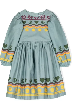 Molo Cilja long puff-sleeves cotton dress