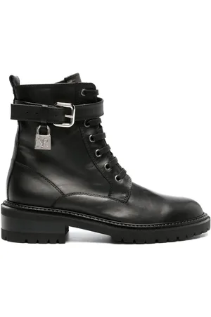 Via Roma Padlock-detail military boots