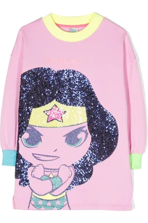 Eleven Paris Girls Pink 'Wonder Woman' Sweatshirt