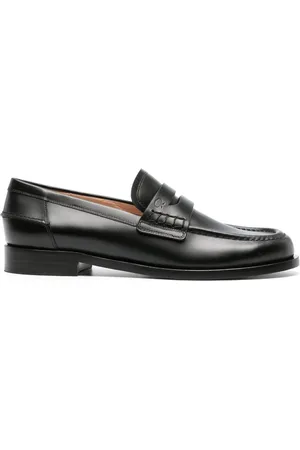 Gianvito Rossi Round-toe leather loafers
