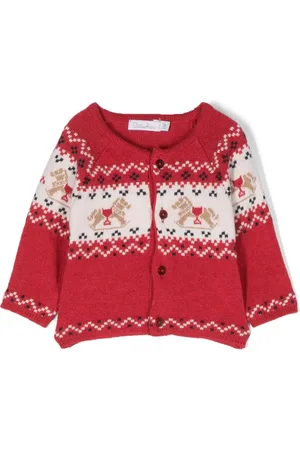PATACHOU Patterned intarsia-knit cardigan