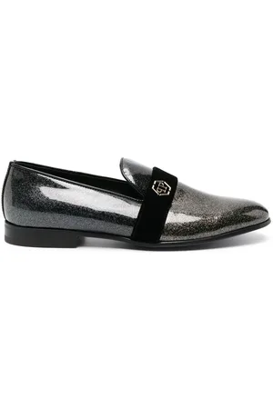 Philipp Plein Hexagon glitter-embellished loafers
