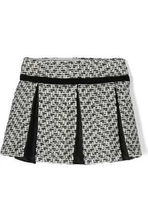 PATACHOU Two-tone pleated tweed skirt