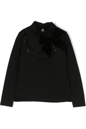 PATACHOU Bow-detail rhinestone-embellished blouse