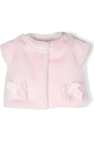 PATACHOU Bow-detail faux-fur top