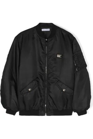 Dolce & Gabbana Logo-plaque panelled bomber jacket
