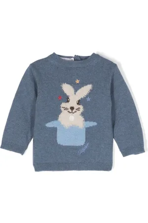 PATACHOU Rabbit-pattern crew-neck jumper