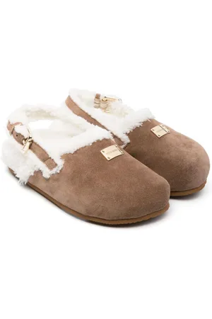 Dolce & Gabbana Logo-plaque suede sandals