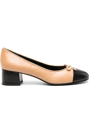 Tory Burch 45mm cap-toe leather pumps