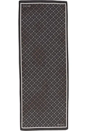 Jimmy Choo Doris monogram-jacquard scarf
