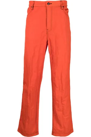 ECKHAUS LATTA Crinkled-finish straight-leg trousers