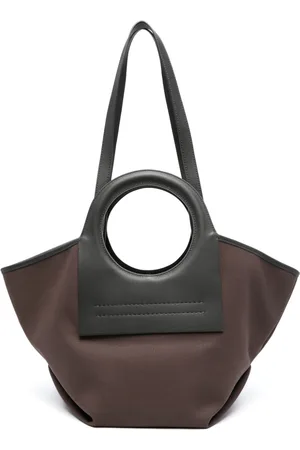 Hereu Duna Tote Bag - Beige/Dark Brown