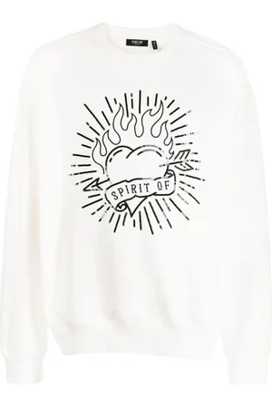 FIVE CM Slogan-embroidered cotton sweatshirt