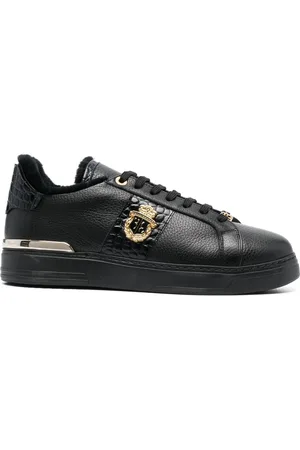 logo-plaque low-top sneakers