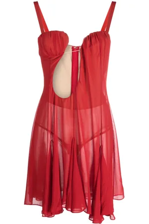 Nensi Dojaka Cut-out tulle minidress