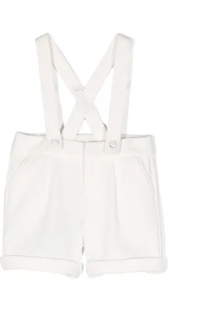 Dolce & Gabbana Textured detachable-strap dungaree shorts