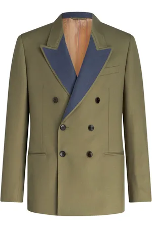 Etro velvet-effect Jacquard Jacket - Green