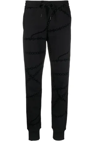 VERSACE Chain-print cotton track pants
