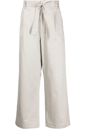 Izzue Belted-waist wide-leg trousers