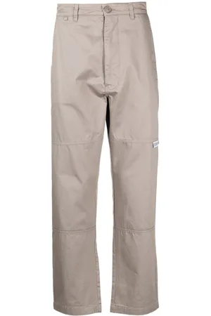 Izzue Logo-patch cotton chinos