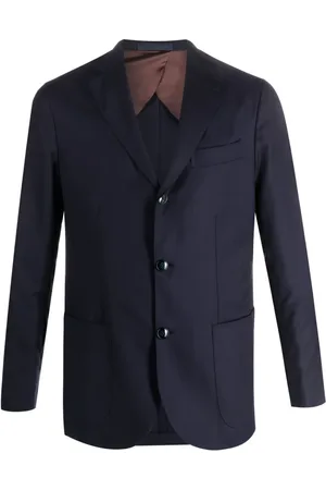 BARBA Notched-lapel virgin wool blazer
