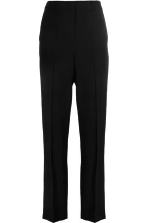 Emporio Armani Pressed-crease straight-leg trousers