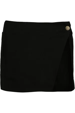 AMIR SLAMA Logo-engraved button miniskirt