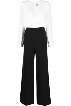 Twin-Set Two-tone straight-leg jumpsuit
