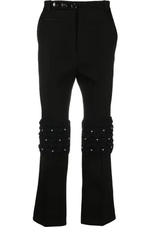 Namacheko Cropped crystal-embellished flared trousers