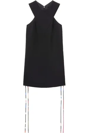 Puccini Lace-up crepe minidress