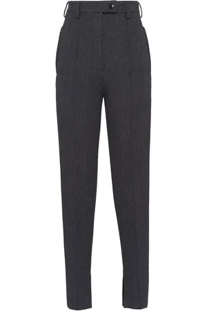 Prada High-rise natté trousers