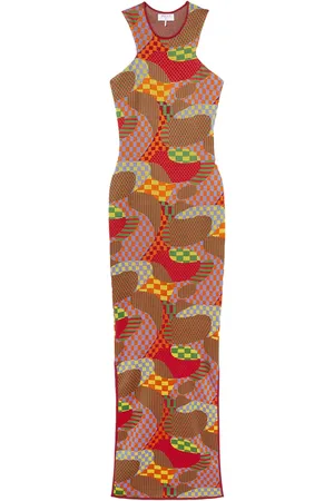 Puccini Giardino-jacqaurd maxi dress