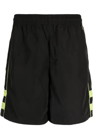 Lacoste Logo-embroidered striped track shorts
