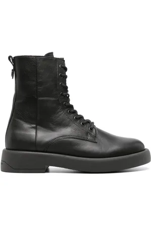 Tommy Hilfiger Monogram-plaque leather ankle boots