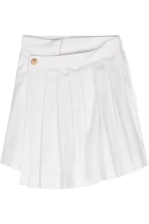 Balmain Pleated wool skirt