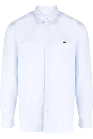 Lacoste Premium crocodile logo-patch shirt