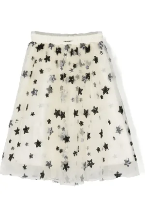 Twin-Set Semi-sheer sequin-embellished skirt