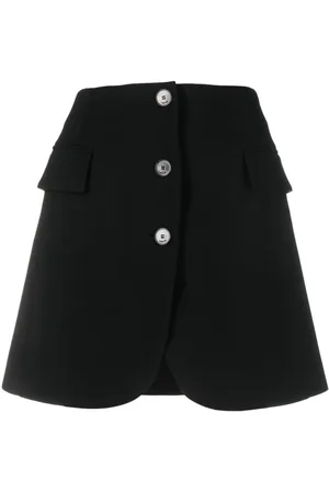Lanvin Button-front virgin-wool miniskirt