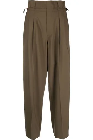 Moncler Paperbag-waist wide-leg trousers