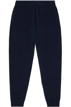 Burberry Logo-embroidered cashmere track pants
