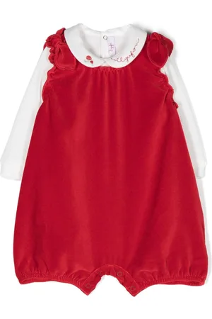 Il gufo Logo-embroidered cotton babygrow set