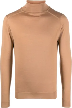 JOHN SMEDLEY Roll-neck merino jumper