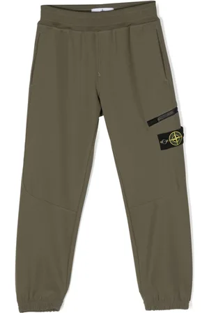 Stone Island Compass Patch Cotton Track Pants - Farfetch