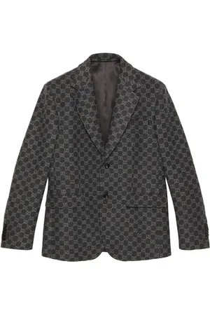 Gucci GG Jacquard Tape Sleeve Down Jacket Black for Men