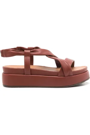 Sarah Chofakian Vionnet leather platform sandals