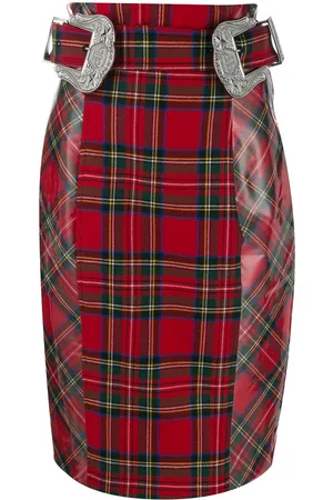 Philipp Plein Tartan pencil skirt