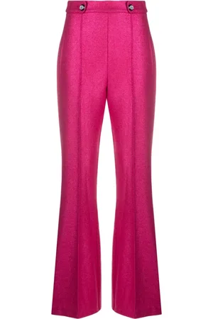 Chiara Ferragni Metallic-threading flared trousers