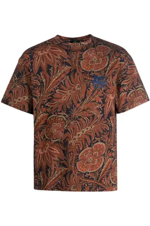 Etro Pegaso-embroidered paisley-print T-shirt